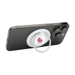 Magnetische telefoonhouder met ringvormige standaard kleur wit