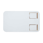 Opvouwbare telefoonhouder voor bureau met bamboe basis kleur wit tweede weergave voorkant