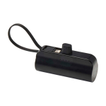 2-in-1 powerbank van gerecycled plastic met opvouwbare standaard kleur zwart tweede weergave