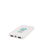 Powerbank van gerecycled plastic met LED-laadindicator 10.000 mAh met afdrukgebied