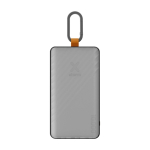 Zonne-energie powerbank met ultrasnelle oplaadtechnologie 10.000 mAh kleur grafiet tweede weergave achterkant