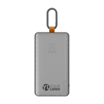 Zonne-energie powerbank met ultrasnelle oplaadtechnologie 10.000 mAh kleur grafiet weergave bedrukking logo 2