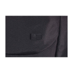 Uitschuifbare laptoprugzak van polyester met rolsluiting 17” kleur zwart weergave detail 1