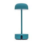 Oplaadbare tafellamp met instelbare helderheid kleur mintgroen tweede weergave voorkant
