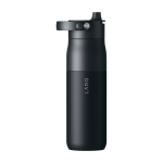 Thermosfles met geïntegreerd waterzuiveringsfilter 680 ml kleur zwart tweede weergave voorkant