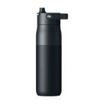 Thermosfles met geïntegreerd waterzuiveringsfilter 680 ml kleur zwart tweede weergave achterkant