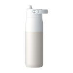 Thermosfles met geïntegreerd waterzuiveringsfilter 680 ml kleur wit tweede weergave achterkant