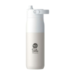 Thermosfles met geïntegreerd waterzuiveringsfilter 680 ml kleur wit weergave tampondruk