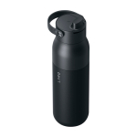 RVS thermosfles met filter en afneembare dop 1 L kleur zwart
