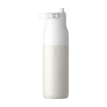 RVS thermosfles met filter en afneembare dop 1 L kleur wit tweede weergave voorkant