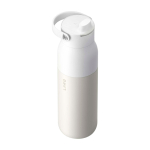 RVS thermosfles met filter en afneembare dop 1 L kleur wit