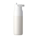 RVS thermosfles met filter en afneembare dop 1 L kleur wit tweede weergave achterkant