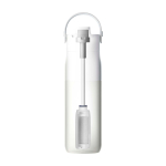RVS thermosfles met filter en afneembare dop 1 L kleur wit derde weergave