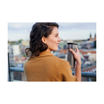 RVS thermobeker voor onderweg 375 ml kleur marineblauw luxe weergave