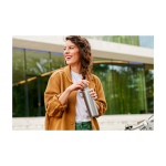 RVS thermosfles voor onderweg 500 ml kleur marineblauw luxe weergave