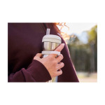 RVS sportthermosfles 600 ml kleur wit luxe weergave