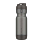 Plastic shaker met ingebouwde mengbal 800 ml kleur zwart