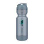 Plastic shaker met ingebouwde mengbal 800 ml kleur blauw weergave tampondruk