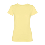 Getailleerd dames T-shirt met korte mouwen 280 g/m² Roly Fiyi kleur geel