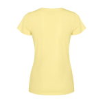 Getailleerd dames T-shirt met korte mouwen 280 g/m² Roly Fiyi kleur geel tweede weergave achterkant