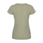 Getailleerd dames T-shirt met korte mouwen 280 g/m² Roly Fiyi kleur khaki tweede weergave achterkant