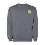 Unisex trui met ronde hals van katoen 250 g/m² Roly Jaya kleur donkergrijs weergave zeefdruk