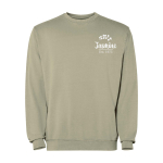 Unisex trui met ronde hals van katoen 250 g/m² Roly Jaya kleur khaki weergave zeefdruk