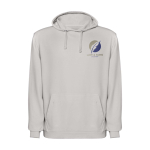 Unisex hoodie met gewassen look 250 g/m² Roly Kenia kleur grijs weergave zeefdruk