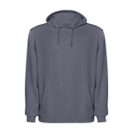 Unisex hoodie met gewassen look 250 g/m² Roly Kenia kleur donkergrijs