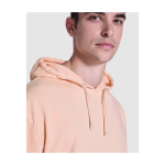 Unisex hoodie met gewassen look 250 g/m² Roly Kenia kleur donkergrijs weergave detail 1