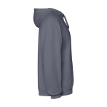 Unisex hoodie met gewassen look 250 g/m² Roly Kenia kleur donkergrijs tweede weergave met zijkant