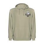 Unisex hoodie met gewassen look 250 g/m² Roly Kenia kleur khaki weergave zeefdruk