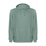 Unisex hoodie met gewassen look 250 g/m² Roly Kenia kleur donkergroen