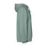 Unisex hoodie met gewassen look 250 g/m² Roly Kenia kleur donkergroen tweede weergave met zijkant