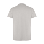 Unisex polo met korte mouwen en gewassen afwerking 200 g/m² kleur grijs tweede weergave achterkant