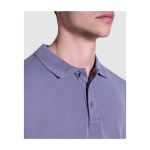 Unisex polo met korte mouwen en gewassen afwerking 200 g/m² kleur geel weergave detail 1