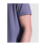 Unisex polo met korte mouwen en gewassen afwerking 200 g/m² kleur geel weergave detail 2