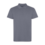 Unisex polo met korte mouwen en gewassen afwerking 200 g/m² kleur donkergrijs