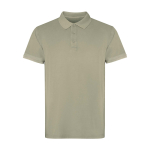 Unisex polo met korte mouwen en gewassen afwerking 200 g/m² kleur khaki
