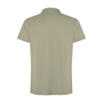 Unisex polo met korte mouwen en gewassen afwerking 200 g/m² kleur khaki tweede weergave achterkant