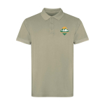 Unisex polo met korte mouwen en gewassen afwerking 200 g/m² kleur khaki luxe weergave