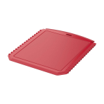 IJsschraper in rechthoekige vorm van gerecycled plastic kleur rood
