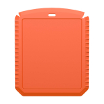 IJsschraper in rechthoekige vorm van gerecycled plastic kleur oranje tweede weergave voorkant