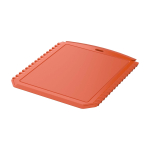 IJsschraper in rechthoekige vorm van gerecycled plastic kleur oranje