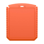 IJsschraper in rechthoekige vorm van gerecycled plastic kleur oranje tweede weergave achterkant