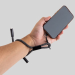 Pols-lanyard van PVC en nylon met snelladen USB-C voor smartphone