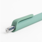 Ergonomische pen met driehoekige body en soft-touch afwerking kleur mintgroen