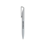 Pen met soft-touch afwerking en metalen clip met spiegel-effect