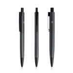 Aluminium pen met zilverkleurige details en blauwe inkt kleur antraciet