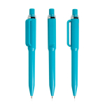 Pen van gerecycled ABS met drukmechanisme, blauwe inkt